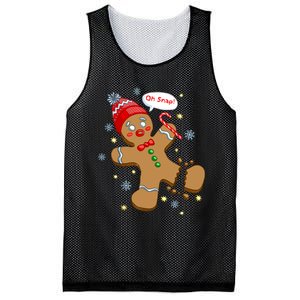 Gingerbread Man Cookie Xmas Oh Snap Funny Cute Christmas Mesh Reversible Basketball Jersey Tank