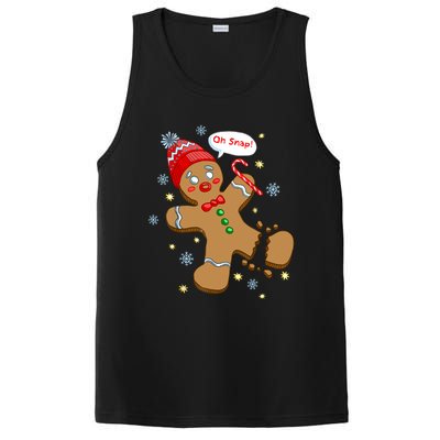 Gingerbread Man Cookie Xmas Oh Snap Funny Cute Christmas PosiCharge Competitor Tank