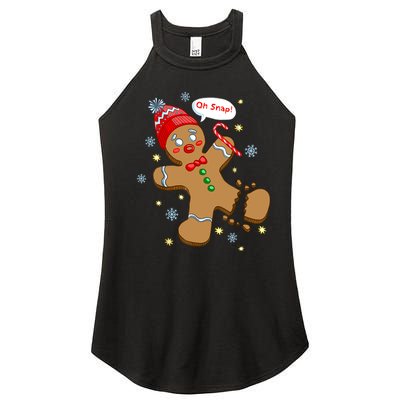 Gingerbread Man Cookie Xmas Oh Snap Funny Cute Christmas Women’s Perfect Tri Rocker Tank