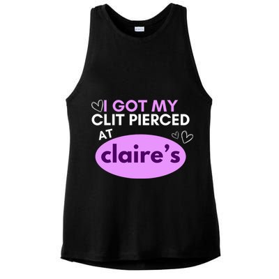 Got My C**T Pierced At Claires Ladies PosiCharge Tri-Blend Wicking Tank