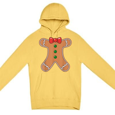 Gingerbread Man Cookie Costume Premium Pullover Hoodie