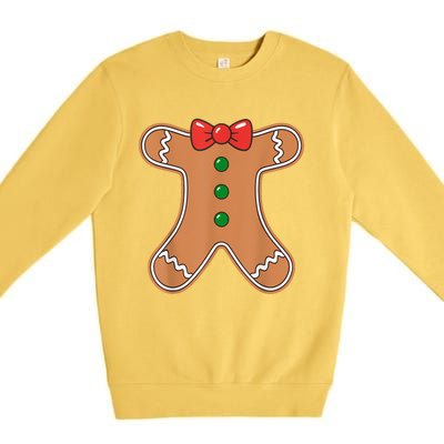 Gingerbread Man Cookie Costume Premium Crewneck Sweatshirt