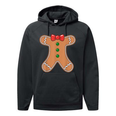 Gingerbread Man Cookie Costume Performance Fleece Hoodie