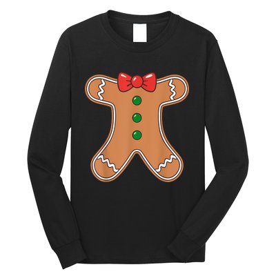 Gingerbread Man Cookie Costume Long Sleeve Shirt