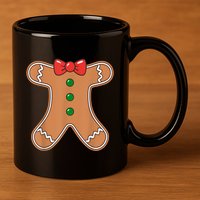 Gingerbread Man Cookie Costume 11oz C Handle Ceramic Mug