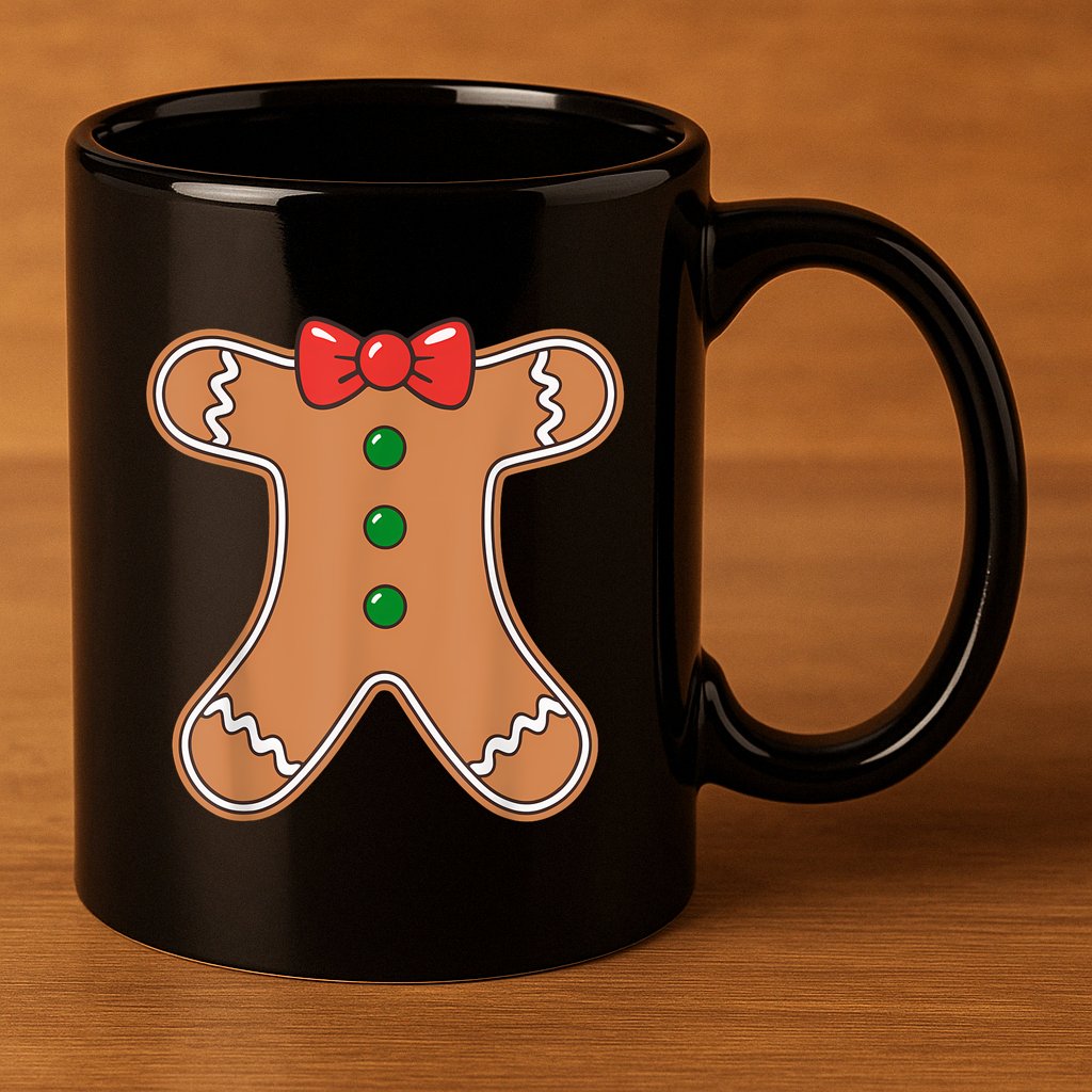 Gingerbread Man Cookie Costume 11oz C Handle Ceramic Mug