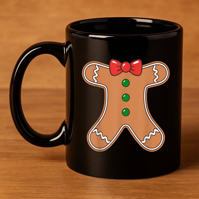 Gingerbread Man Cookie Costume 11oz C Handle Ceramic Mug