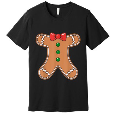 Gingerbread Man Cookie Costume Premium T-Shirt