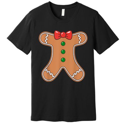 Gingerbread Man Cookie Costume Premium T-Shirt