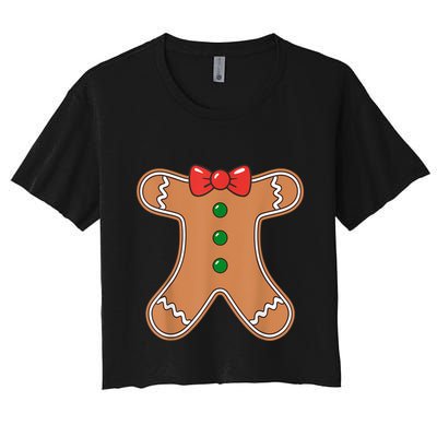 Gingerbread Man Cookie Costume Crop Top