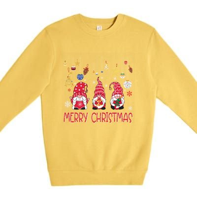 Gnomies Merry Christmas Family Christmas Gnome Gift Premium Crewneck Sweatshirt