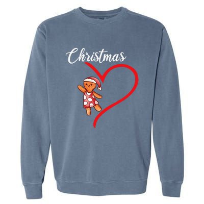 Gingerbread Merry Christmas Couples Matching Xmas Party Garment-Dyed Sweatshirt