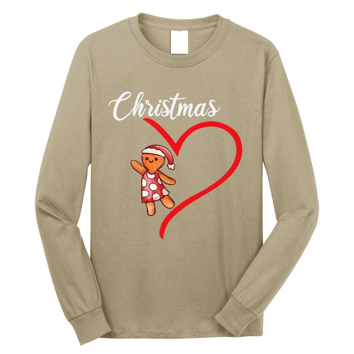 Gingerbread Merry Christmas Couples Matching Xmas Party Long Sleeve Shirt