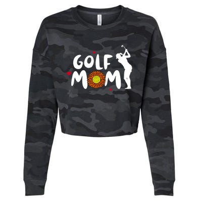 Golf Mom Cute Golf Funny Gift Cropped Pullover Crew