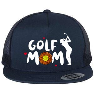 Golf Mom Cute Golf Funny Gift Flat Bill Trucker Hat