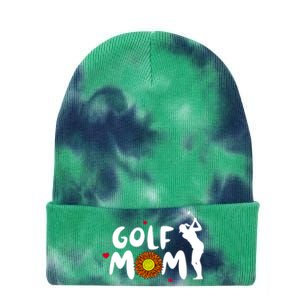 Golf Mom Cute Golf Funny Gift Tie Dye 12in Knit Beanie