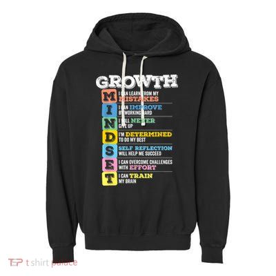 Growth Mindset Classroom Brain Motivation Entrepreneur Garment-Dyed Fleece Hoodie