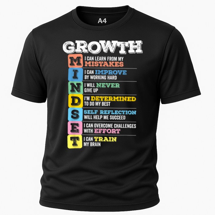 Growth Mindset Classroom Brain Motivation Entrepreneur Cooling Performance Crew T-Shirt