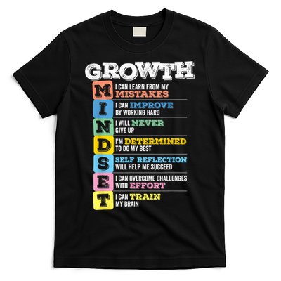 Growth Mindset Classroom Brain Motivation Entrepreneur T-Shirt