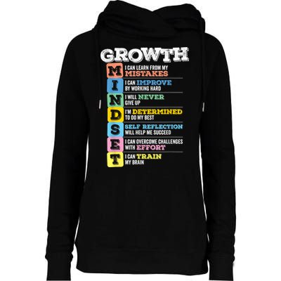 Growth Mindset Classroom Brain Motivation Entrepreneur Womens Funnel Neck Pullover Hood
