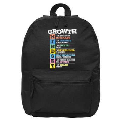 Growth Mindset Classroom Brain Motivation Entrepreneur 16 in Basic Backpack
