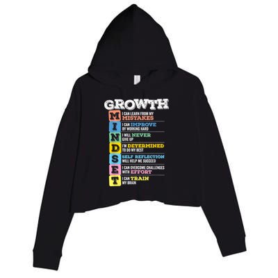 Growth Mindset Classroom Brain Motivation Entrepreneur Crop Fleece Hoodie