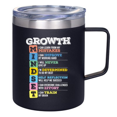 Growth Mindset Classroom Brain Motivation Entrepreneur 12oz Stainless Steel Coffee Mug