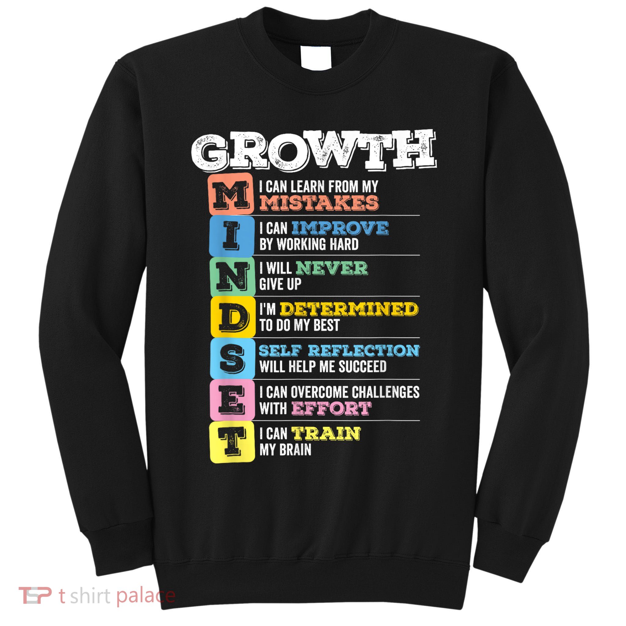Growth Mindset Classroom Brain Motivation Entrepreneur Tall Sweatshirt