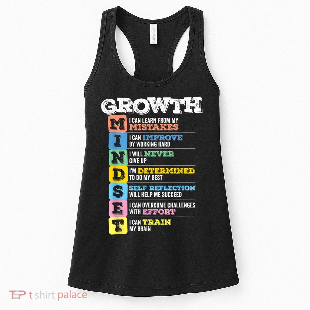 Growth Mindset Classroom Brain Motivation Entrepreneur Womens Tank Top