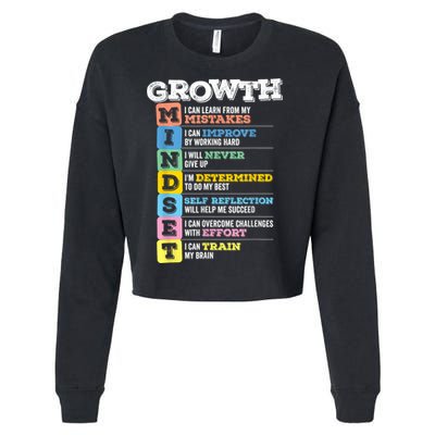 Growth Mindset Classroom Brain Motivation Entrepreneur Cropped Pullover Crew