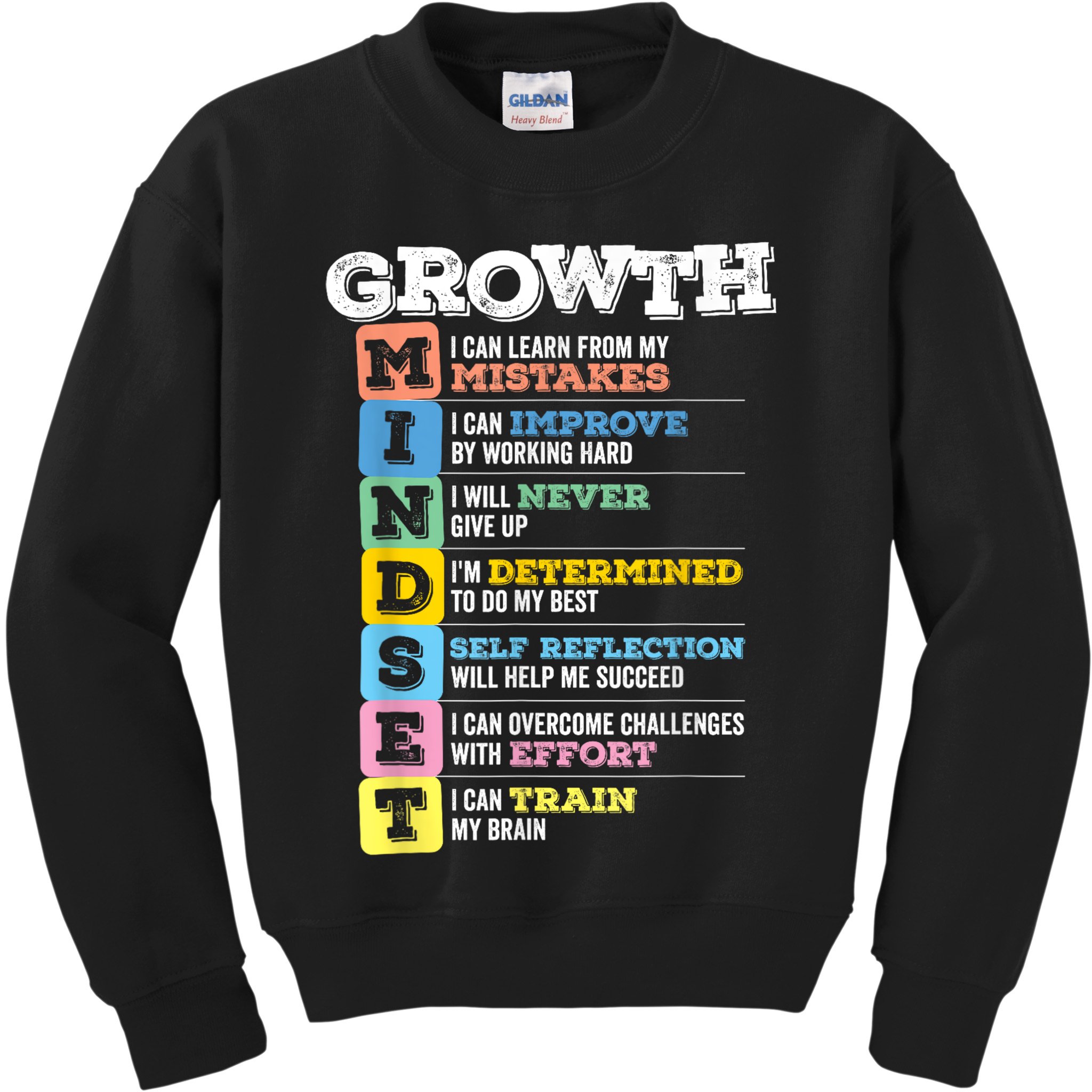 Growth Mindset Classroom Brain Motivation Entrepreneur Kids Sweatshirt