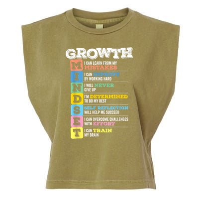 Growth Mindset Classroom Brain Motivation Entrepreneur Garment-Dyed Women's Muscle Tee