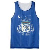 Give Me Coffee And Watch Me Smile I Coffee And Camping Gift Mesh Reversible Basketball Jersey Tank