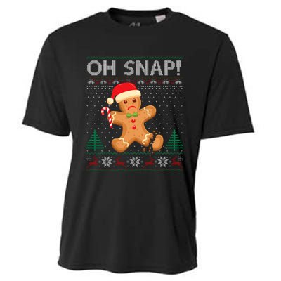 Gingerbread Man Cookie Ugly Sweater Oh Snap Christmas Cooling Performance Crew T-Shirt