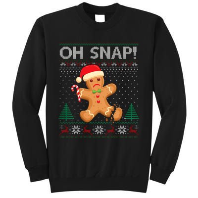 Gingerbread Man Cookie Ugly Sweater Oh Snap Christmas Sweatshirt