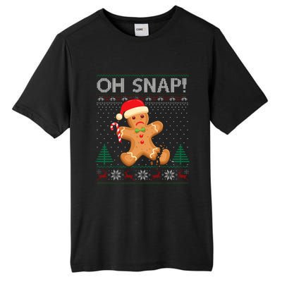 Gingerbread Man Cookie Ugly Sweater Oh Snap Christmas Tall Fusion ChromaSoft Performance T-Shirt