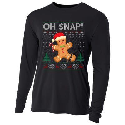 Gingerbread Man Cookie Ugly Sweater Oh Snap Christmas Cooling Performance Long Sleeve Crew