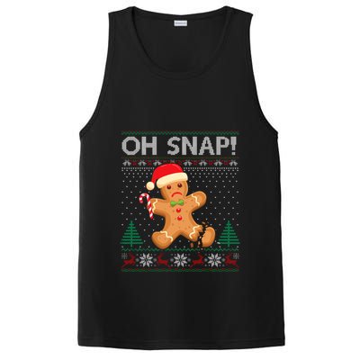 Gingerbread Man Cookie Ugly Sweater Oh Snap Christmas PosiCharge Competitor Tank