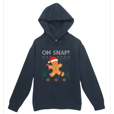 Gingerbread Man Cookie Ugly Sweater Oh Snap Christmas Urban Pullover Hoodie