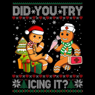 Gingerbread Man Cookie Ugly Sweater Oh Snap Christmas T-Shirt