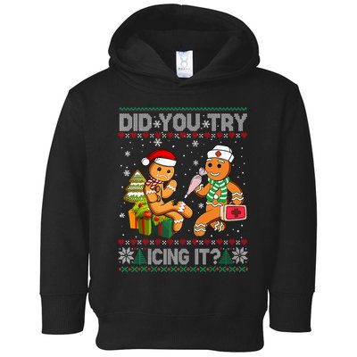 Gingerbread Man Cookie Ugly Sweater Oh Snap Christmas Toddler Hoodie