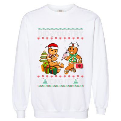 Gingerbread Man Cookie Ugly Sweater Oh Snap Christmas Garment-Dyed Sweatshirt