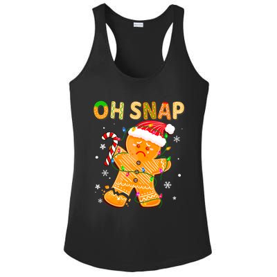 Gingerbread Man Cookie Xmas Oh Snap Funny Cute Christmas Ladies PosiCharge Competitor Racerback Tank