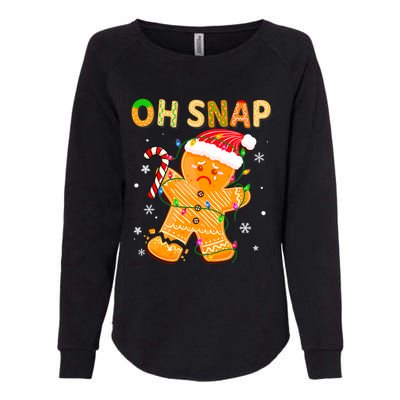 Gingerbread Man Cookie Xmas Oh Snap Funny Cute Christmas Womens California Wash Sweatshirt