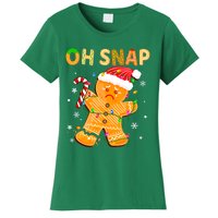 Gingerbread Man Cookie Xmas Oh Snap Funny Cute Christmas Women's T-Shirt