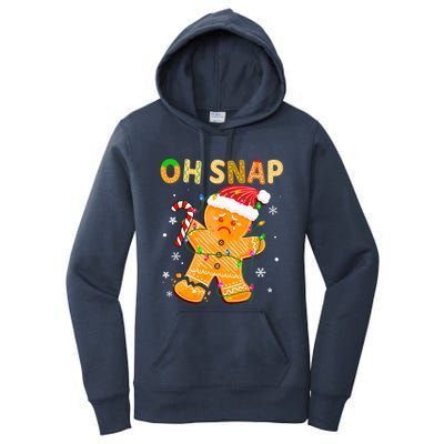 Gingerbread Man Cookie Xmas Oh Snap Funny Cute Christmas Women's Pullover Hoodie