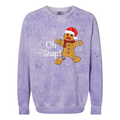 Gingerbread Man Cookie X-Mas Oh Snap Funny Cute Christmas Colorblast Crewneck Sweatshirt