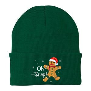 Gingerbread Man Cookie X-Mas Oh Snap Funny Cute Christmas Knit Cap Winter Beanie