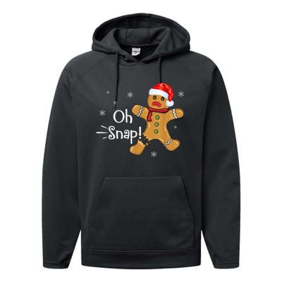 Gingerbread Man Cookie X-Mas Oh Snap Funny Cute Christmas Performance Fleece Hoodie