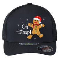 Gingerbread Man Cookie X-Mas Oh Snap Funny Cute Christmas Flexfit Unipanel Trucker Cap